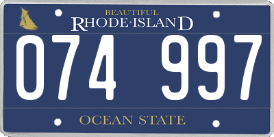 RI license plate 074997