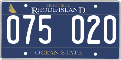 RI license plate 075020