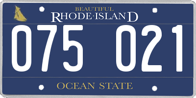 RI license plate 075021