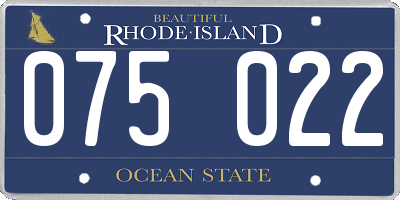 RI license plate 075022