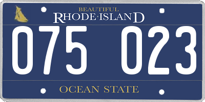 RI license plate 075023
