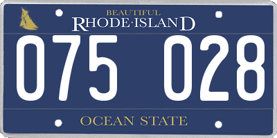 RI license plate 075028