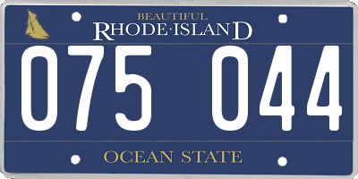 RI license plate 075044