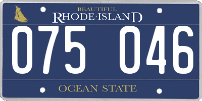 RI license plate 075046