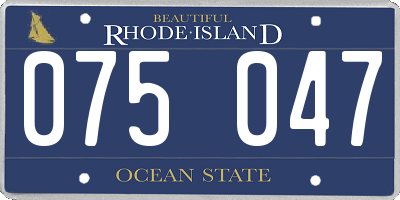 RI license plate 075047