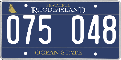 RI license plate 075048