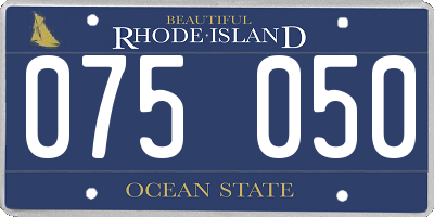 RI license plate 075050