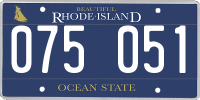 RI license plate 075051