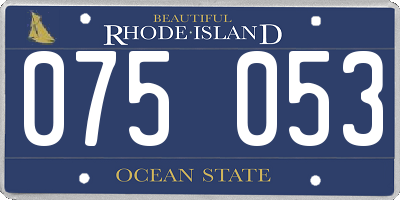 RI license plate 075053