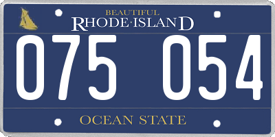 RI license plate 075054