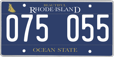 RI license plate 075055