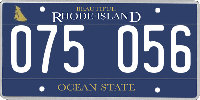 RI license plate 075056