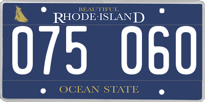RI license plate 075060