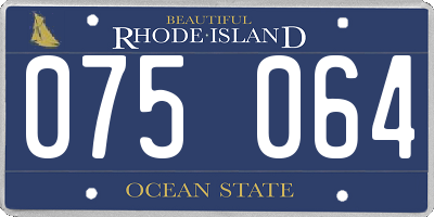 RI license plate 075064