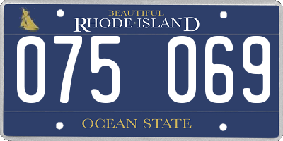 RI license plate 075069