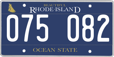 RI license plate 075082