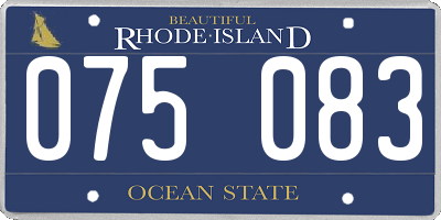 RI license plate 075083