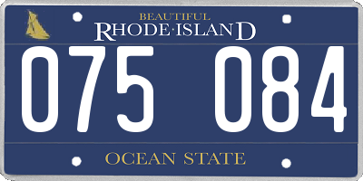 RI license plate 075084