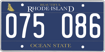 RI license plate 075086