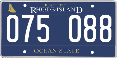 RI license plate 075088