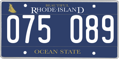 RI license plate 075089