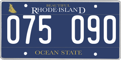 RI license plate 075090