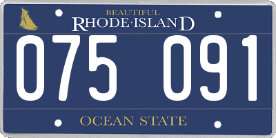 RI license plate 075091