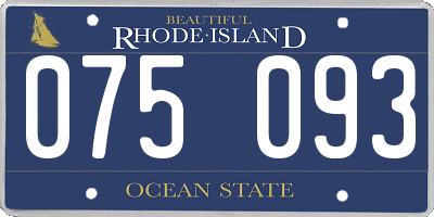 RI license plate 075093