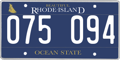RI license plate 075094