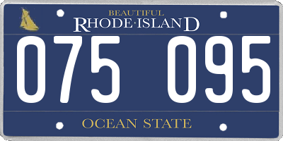 RI license plate 075095