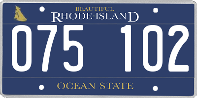 RI license plate 075102