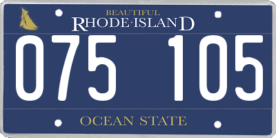 RI license plate 075105