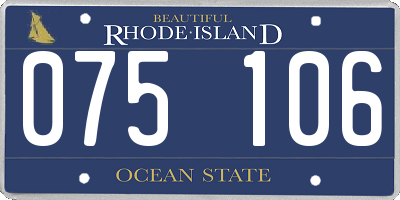 RI license plate 075106