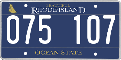 RI license plate 075107
