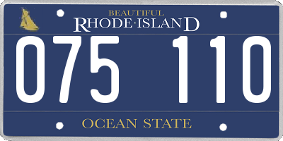 RI license plate 075110