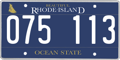 RI license plate 075113