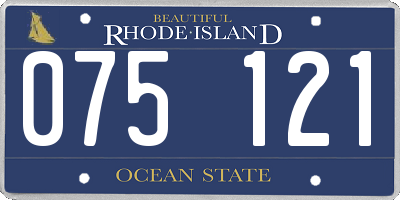 RI license plate 075121