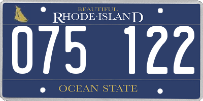 RI license plate 075122