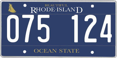 RI license plate 075124