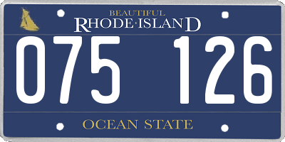 RI license plate 075126