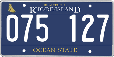 RI license plate 075127