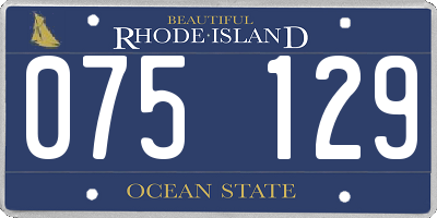 RI license plate 075129