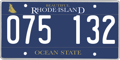 RI license plate 075132