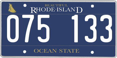 RI license plate 075133