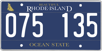 RI license plate 075135