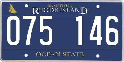 RI license plate 075146