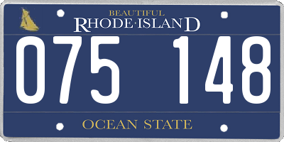 RI license plate 075148