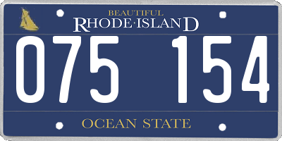 RI license plate 075154
