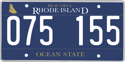 RI license plate 075155