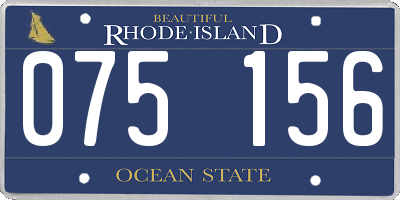 RI license plate 075156